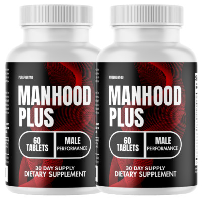 Manhood Plus Helps Support Energy & Stamina Supplement, 60 Capsules - 2 Bottles