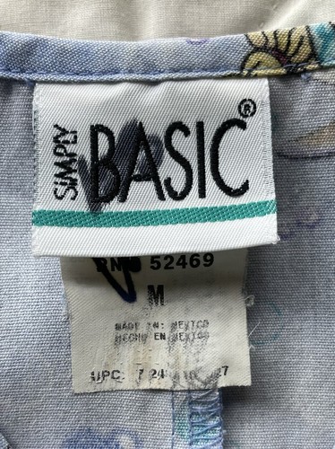 Scrub Tops Womans Size M “Simply Basic” Set Of 2 Fairies/Pink Ribbons - Picture 6 of 6