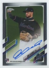 2021 Topps Chrome Rookie Autographs Eddy Alvarez RC Auto Miami Marlins