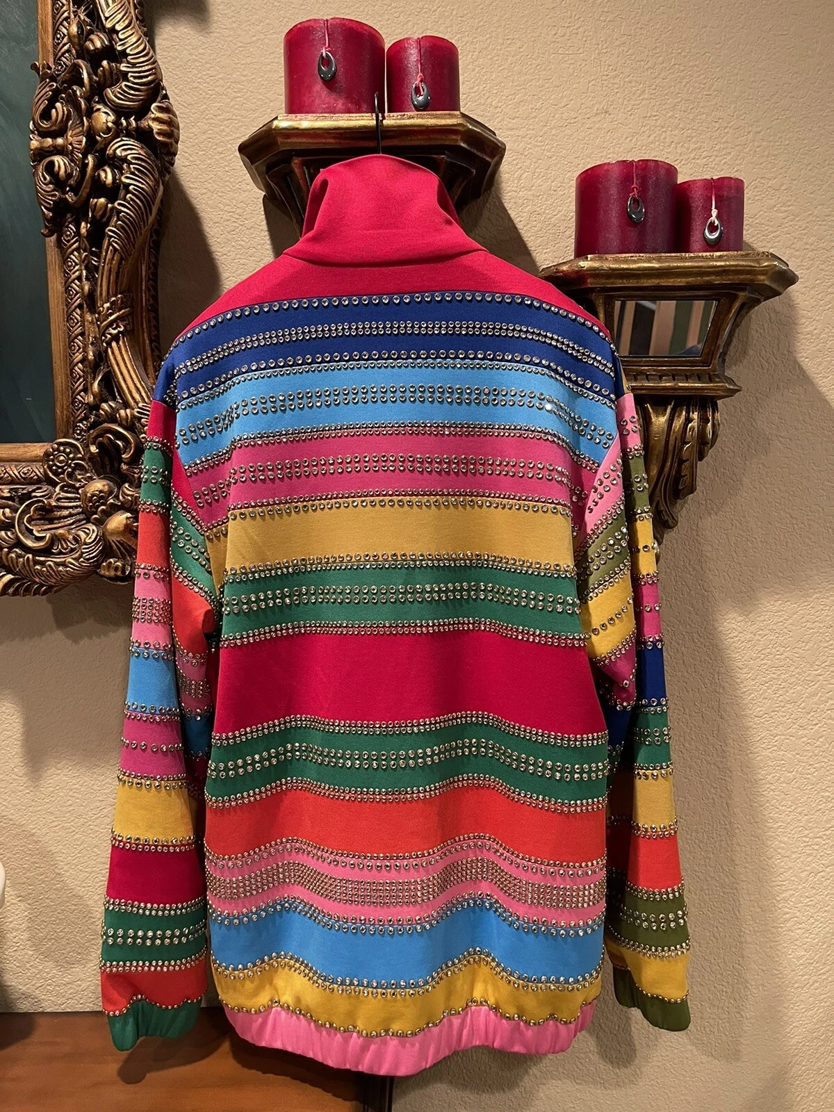 Giacca a righe 100% autentica GUCCI cristallo impreziosita taglia: S