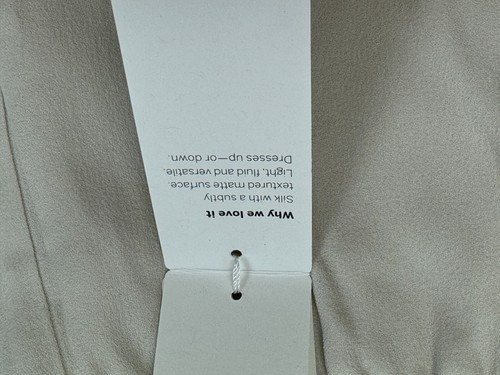 Eileen Fisher System Silk Georgette Straight Ankle Pant Women PS NWT $258 Bone - Picture 14 of 18