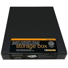 Lineco Museum Archival Storage Box Acid-Free with Metal Edge for Photos Document