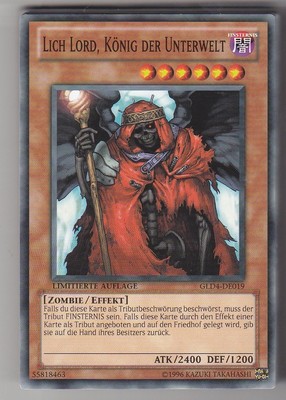 YU-GI-OH Lich Lord König der Unterwelt Common GLD4-DE019