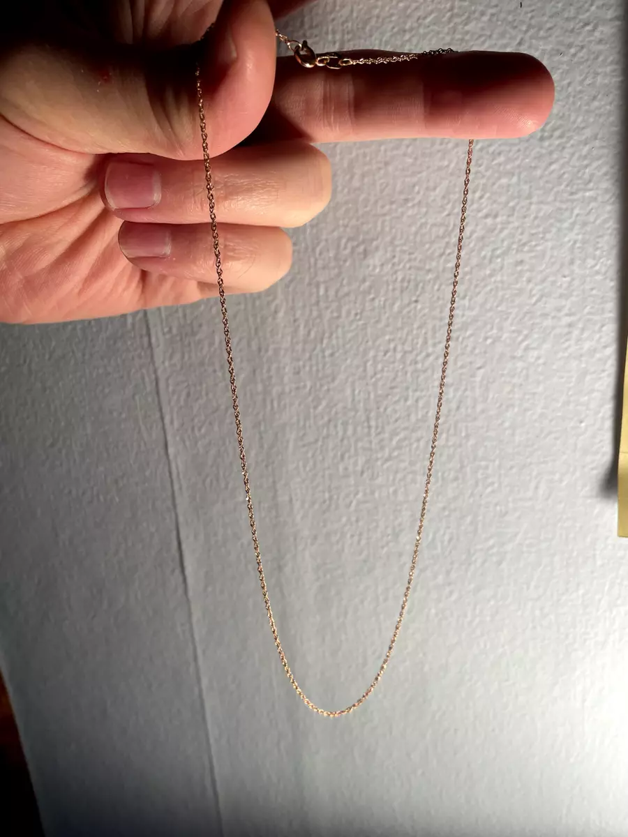 Italian Gold 14k Rose Gold Necklace 16
