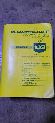 Vintage 1997 Catalog 103 McMaster-Carr Supply Company Tool Material Book (Ba)