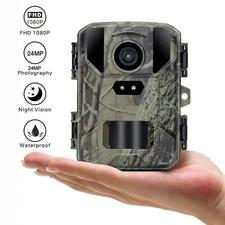 Mini Game & Deer Wildlife Trail Camera 24MP 1080P Hunting Cam  Night Vision+32GB