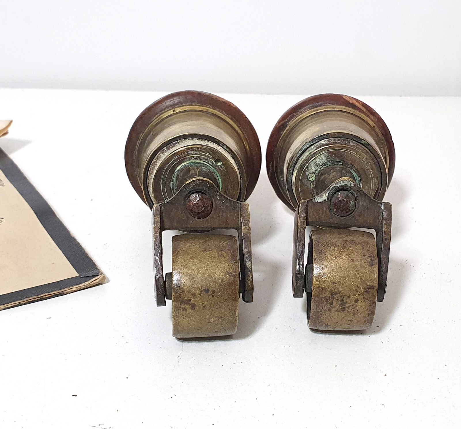 Foot with wheel French antique Set of 6 Salvaged brass wood furniture parts eBay