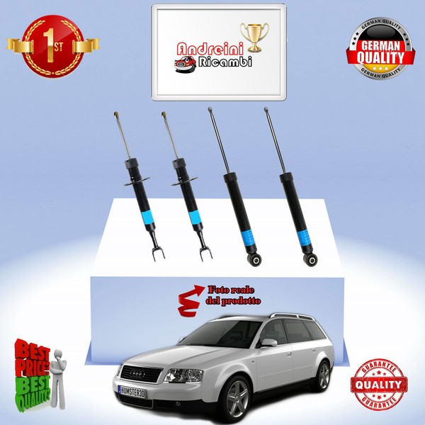 Set 4 StoßDäMpfer Vorderseite + Heck FüR Audi A6 Avant 2.0 125KW Von 2001-> 2005-image