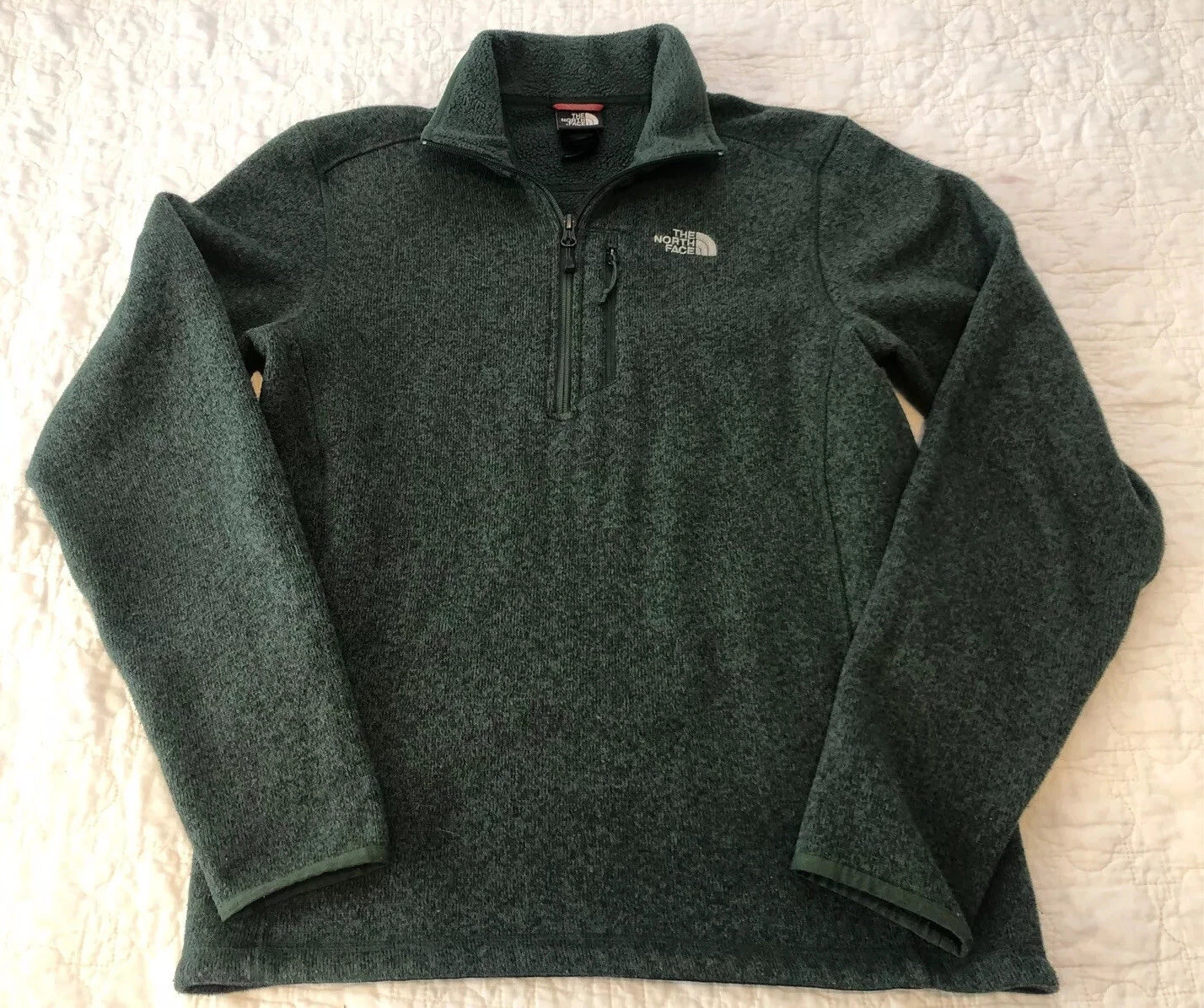 The North Face 1/4 Zip Pullover Mens Small Fleece Lined With Pocket