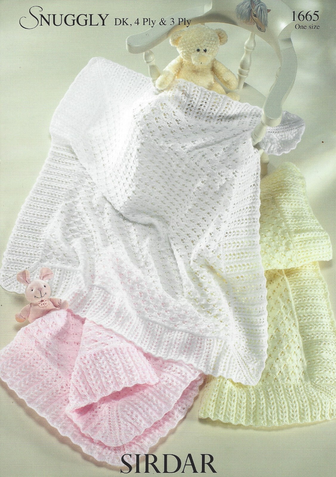 Sirdar Baby 3 Ply,4 Ply & DK Knitting Pattern - 1665 Shawls