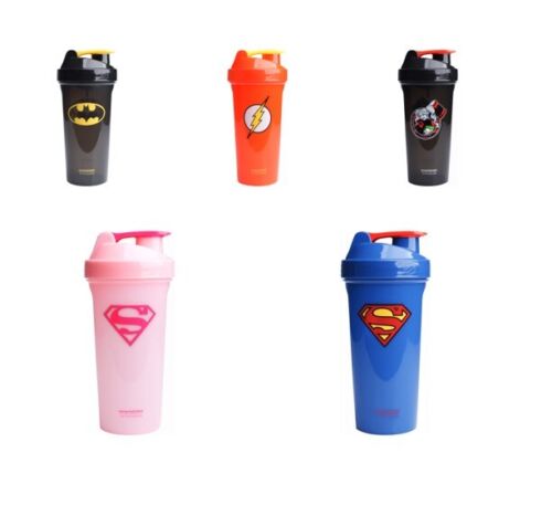SmartShake DC Proteinshaker Mixer Training Wasserflasche 800ml Batman Supergirl - Afbeelding 1 van 14