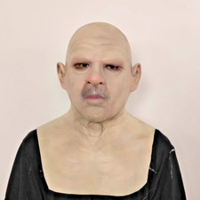 Realistic Old Man Full Head Latex Mask for Movie Cosplay Halloween Props