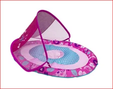 Swimways STEP 1 BABY Spring FLOAT + Adj Sun CANOPY - 9-24 Months - PINK ❤️NEW❤️