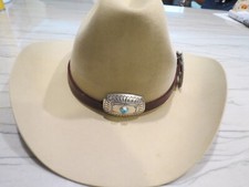 Sterling Silver Southwestern Concho Hat Band with 1 concho w 4 piece 925 Buckle