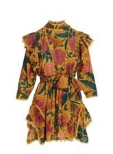 Farm Rio Cotton Ruffle Minidress Sz S