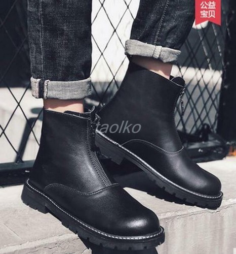 British warm Mens PU leather Front 