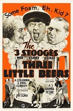 "THREE LITTLE BEERS" (1935) 3 STOOGES one sheet (27"x41") RARE movie poster!!!