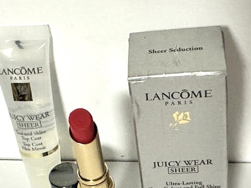 LANCOME Juicy Wear Ultra-Lasting Lip Duo Clear coat & Lipstick Sheer Seduction - 第 2/3 張圖片