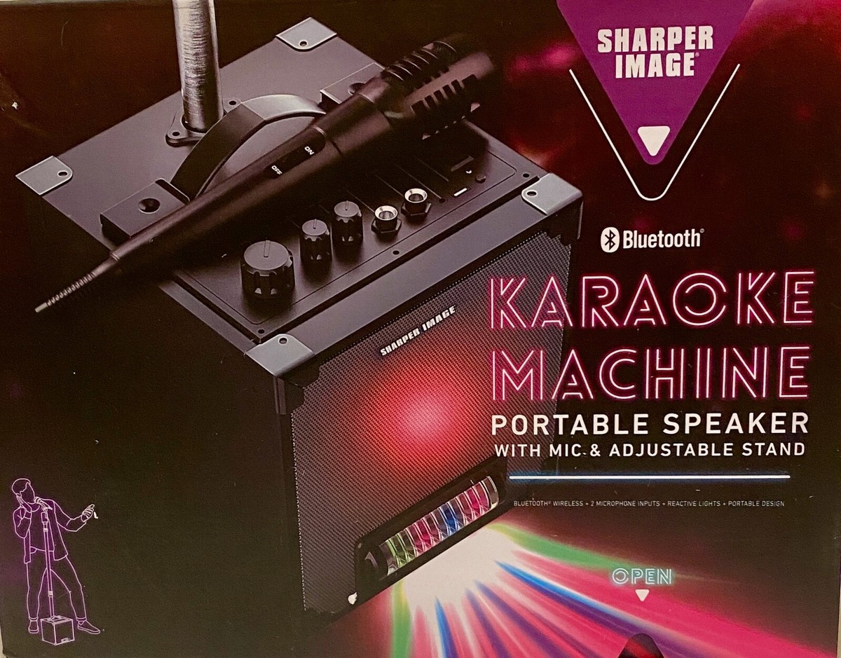 Sharper Image Wireless KARAOKE MACHINE Bluetooth Singing System NEW IN 