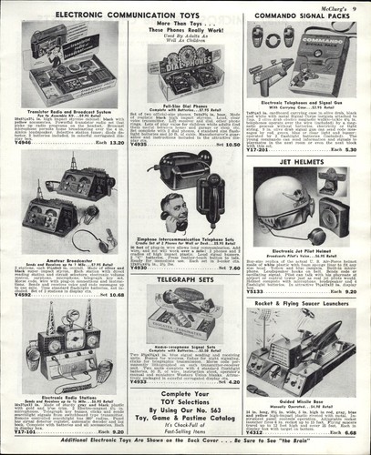 1956 PAPER AD MID CENTURY MODERN Toy Communication Microscope Chemistry ...