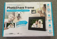 SimplySmart Home PhotoShare Frame 8" HD Screen Digital Frame 2 Mats Open Box