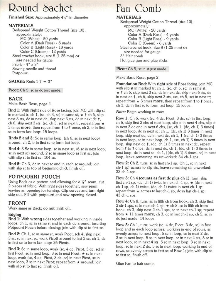 Victorian Rose Accessories Sampler Crochet Patterns By Leisure Arts - Image 2 of 3