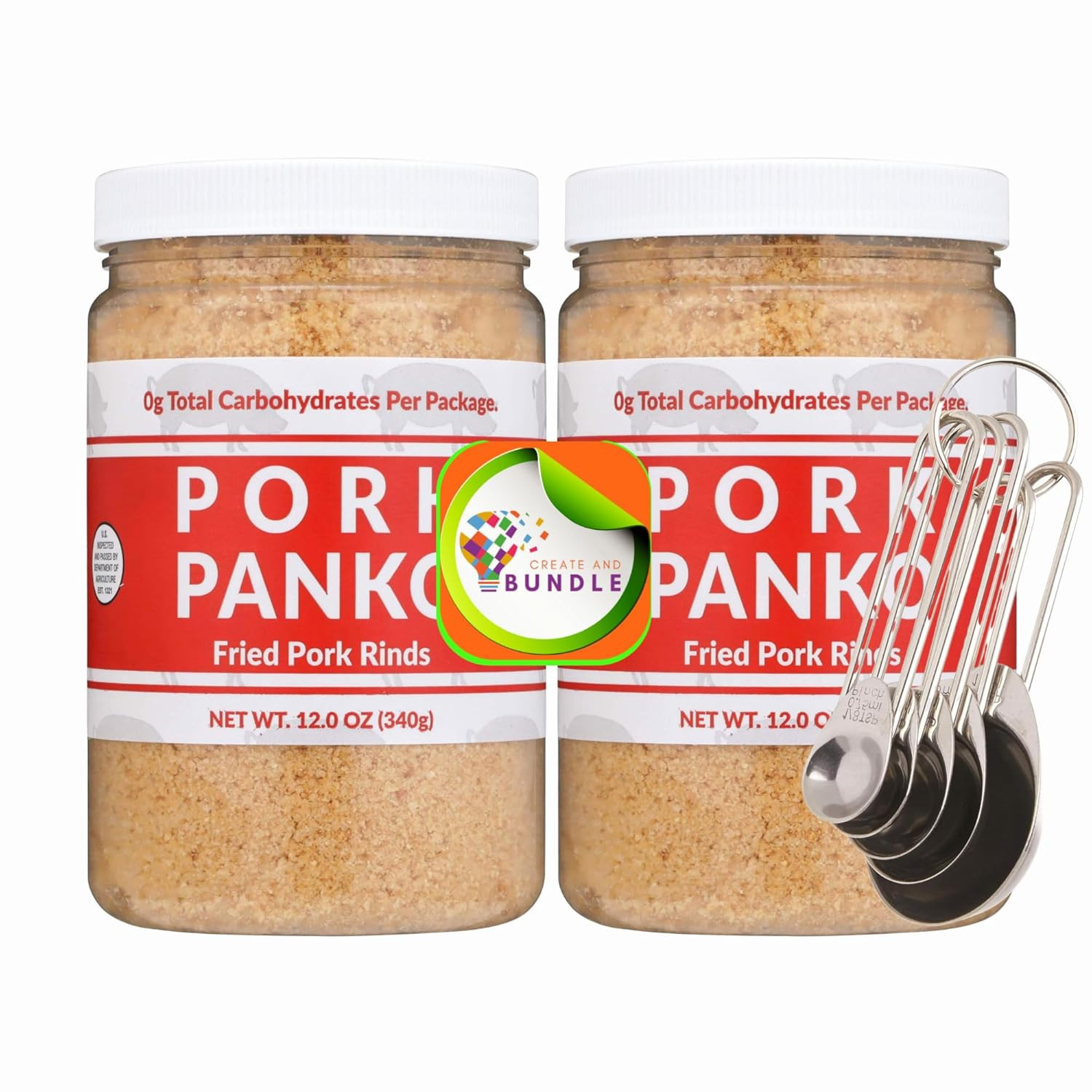 Panko de cerdo - Migas de pan de corteza de cerdo de 0 carbohidratos - Apto para ceto y paleo, sin gluten