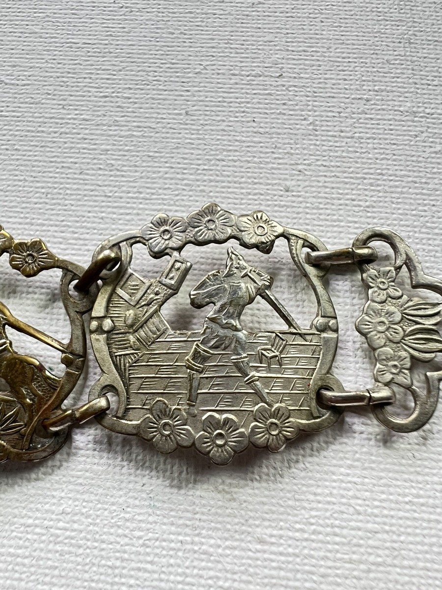 VINTAGE MADE IN SPAIN STORY BOOK BRACELET 1950 Don Quixote VINTAGE MADE IN SPAIN STORY BOOK BRACELET 1950 Don Quixote