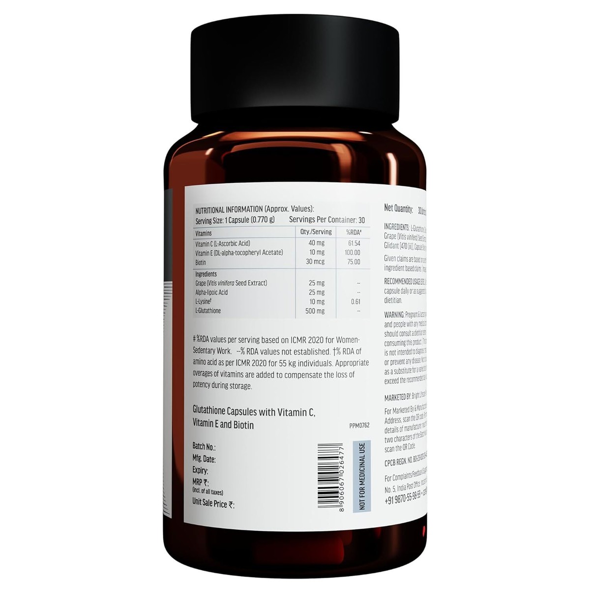healthkart hk vitals glutathione HealthKart HK Vitals Glutathione Capsules, 30 Capsules