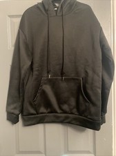 Ladies Black Motif Hoody Size M 10 