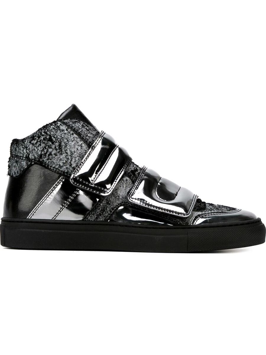 MM6 Maison Margiela Silver Patent Leather Double Strap MM6 Maison Margiela Silver Patent Leather Double Strap