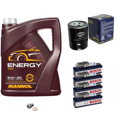 Inspektionspaket 5L MANNOL Energy 5W-30 für KIA Picanto 1.1 1.0 Rio Kombi