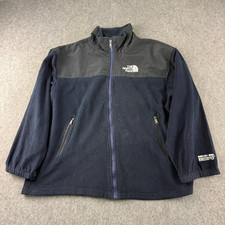 The North Face Fleece Jacket Mens Large Navy Blue Gore Tex Windstopper Full Zip