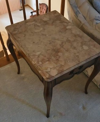 Antique Weiman Marble Top End Tables french louis xv style 