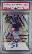 2024 Leaf Press Pass Premium 26/35 Jaison Chourio #BA-JC1 PSA 9 MINT Auto 8d2