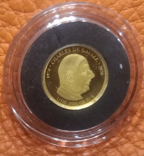 Piece Or 24K 0 33g 50e Anniversaire De La Mort De Charles De Gaulle