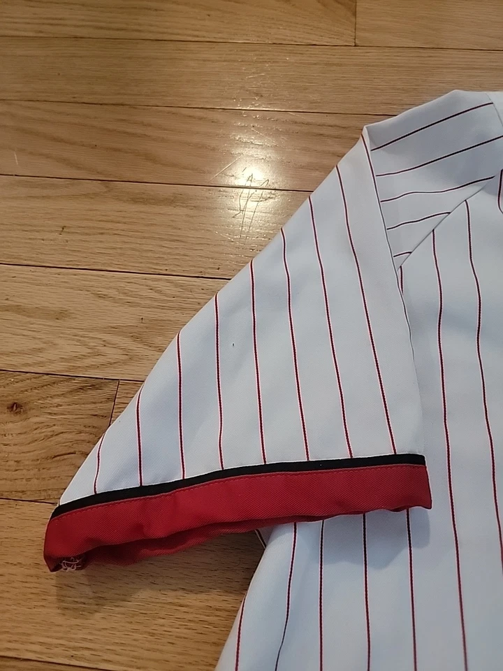 CAMISETA DE BÉISBOL VINTAGE AÑOS 90 NBA CHICAGO BULLS STARTER RAYAS TALLA XL BLANCA Foto 4 de 4