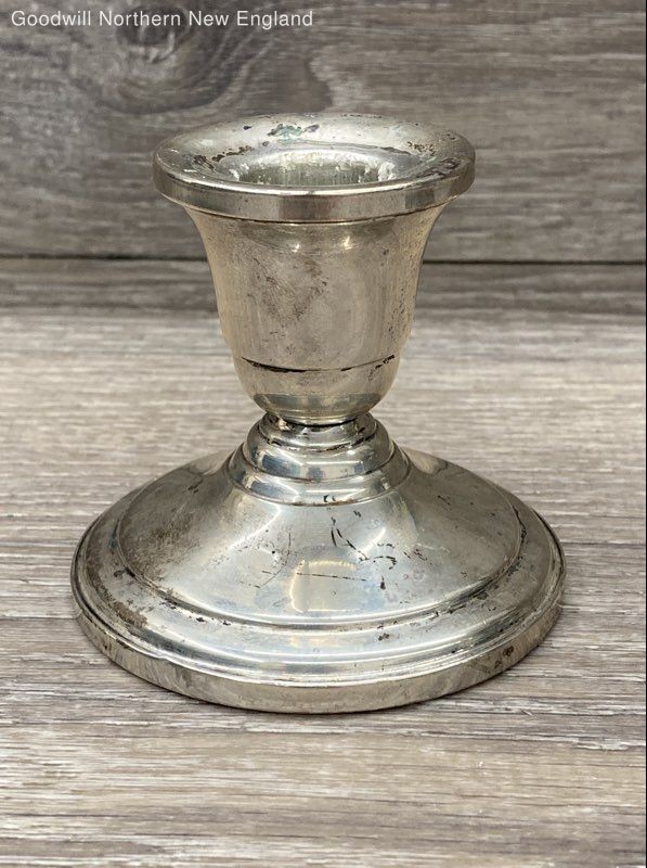 925 Sterling Silver Vintage Fisher Weighted Single Candlestick Holder 182.61g