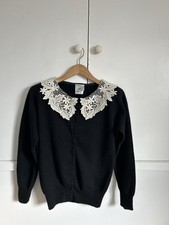 Vintage Laura Ashley Wool Angora Cardigan Made British Crown Colony Hong Kong S