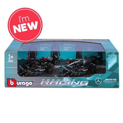 Burago Maßstab 1:43 F1 Mercedes 4pk British Gp Lewis Hamilton Set