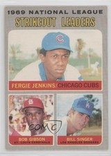 1970 O-Pee-Chee Fergie Jenkins Bob Gibson Bill Singer #71 HOF 07vd