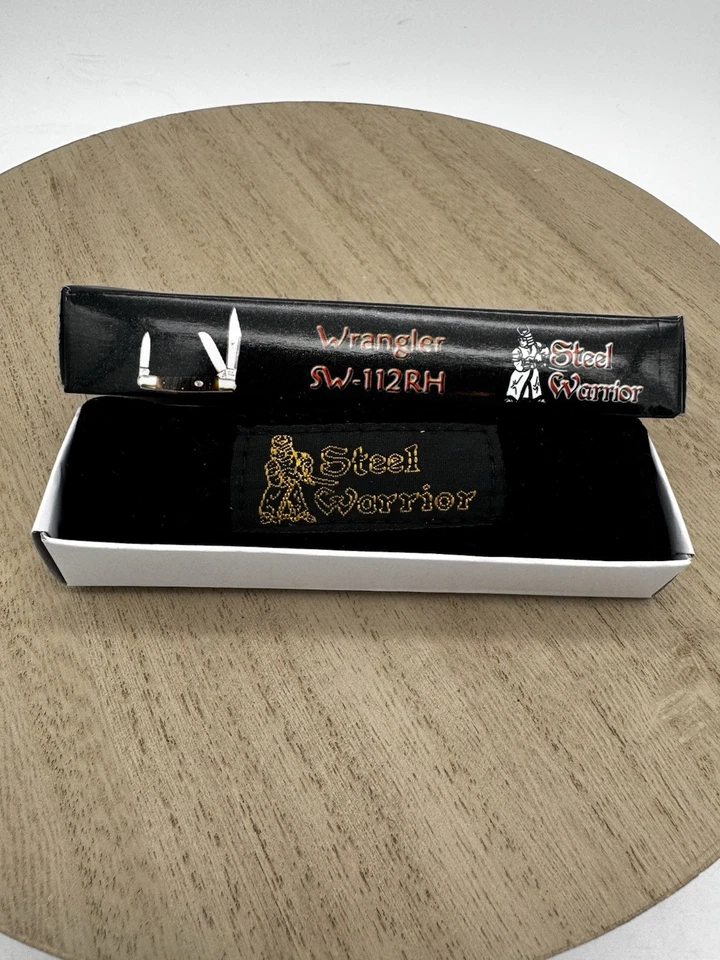Steel Warrior Wrangler SW-112RH 4” Closed Pocket Knife Ram Horn **NIB** - Image 3 of 4