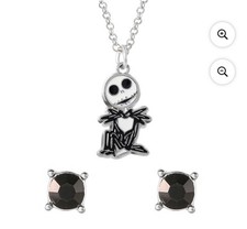 Disney Tim Burton Nightmare Before Christmas Necklace Earrings Jack Skellington