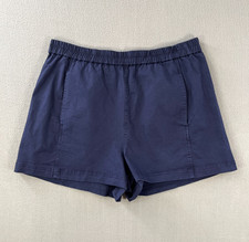 Halara Shorts Womens XL Navy Blue High Waisted Pocket Casual Cotton Stretch