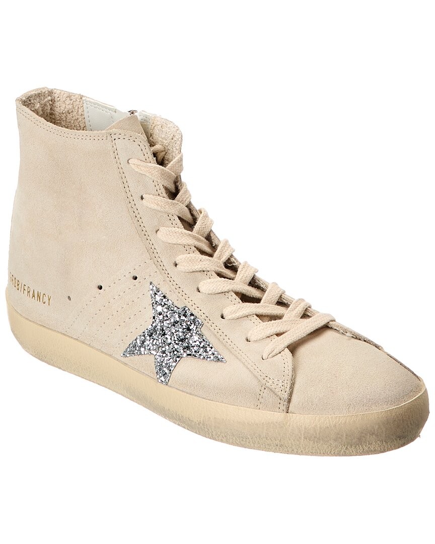 Golden Goose Francy Suede High-Top Sneaker Womens Silver 40