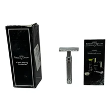 Edwin Jagger DES89KN Short Handled Double Edge Manual Safety Razor Open Box New