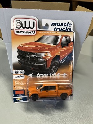 Auto World 2021 Muscle Trucks 2020 Chevy Silverado ZL1 LT Trail Boss Orange 1:64
