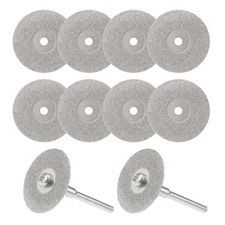 10Pcs 25mm Diamond Cutting Wheels Cut Off Wheel with 2Pcs Mandrels
