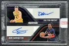 BUB CARRINGTON DALTON KNECHT 2024-25 PANINI PRIZM BLACK #5 DUAL ROOKIE AUTO RC