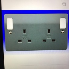 13 a szare podwójne gniazdo Mk 2746GR. Fabrycznie nowy. Ilość 1.  Więcej dostępnych 